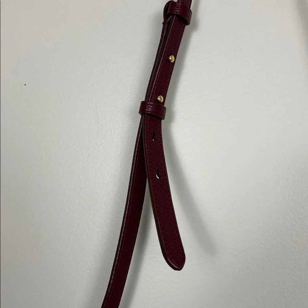 Lauren Ralph Lauren Deep Red Hobo Shoulder Bag - Medium Size